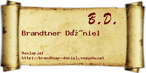 Brandtner Dániel névjegykártya